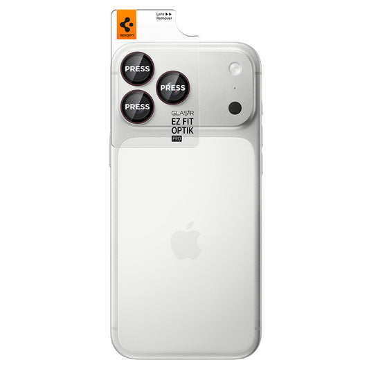 Beschermfolie Achtercamera Spigen GlastR EZ FIT Optik Pro voor Apple iPhone 18 Pro / 18 Pro Max, Gehard Glas, Set van 2 stuks, Bordeaux AGL12044