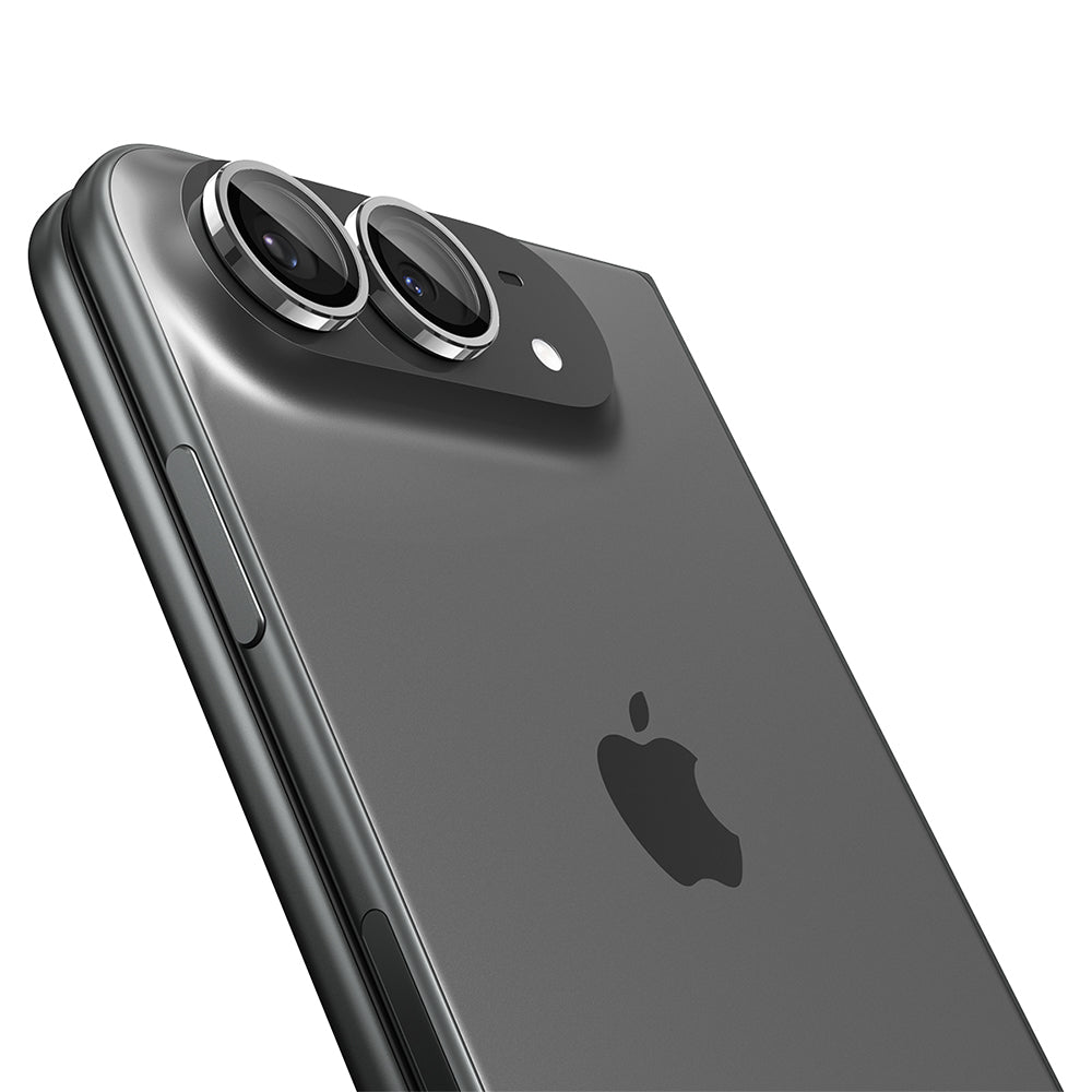 Achtercamera beschermfolie Spigen GlastR EZ FIT Optik Pro voor Apple iPhone Duo, gehard glas, set van 2 stuks, grijs AGL12012