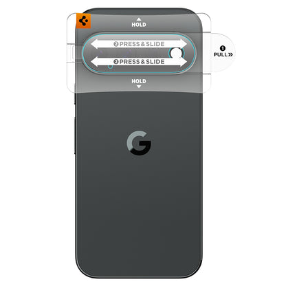 Beschermfolie Achtercamera Spigen GlastR EZ FIT Optik Pro voor Google Pixel 11, Gehard Glas, Set van 2 stuks, Zwart AGL11479