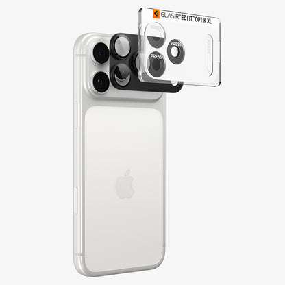 Beschermfolie Achtercamera Spigen GlastR EZ FIT Optik Pro XL voor Apple iPhone 18 Pro Max, Gehard Glas, Donkergrijs AGL12039