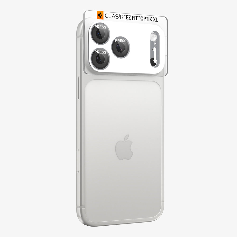 Beschermfolie Achtercamera Spigen GlastR EZ FIT Optik Pro XL voor Apple iPhone 18 Pro, Gehard Glas, Zilver AGL12038