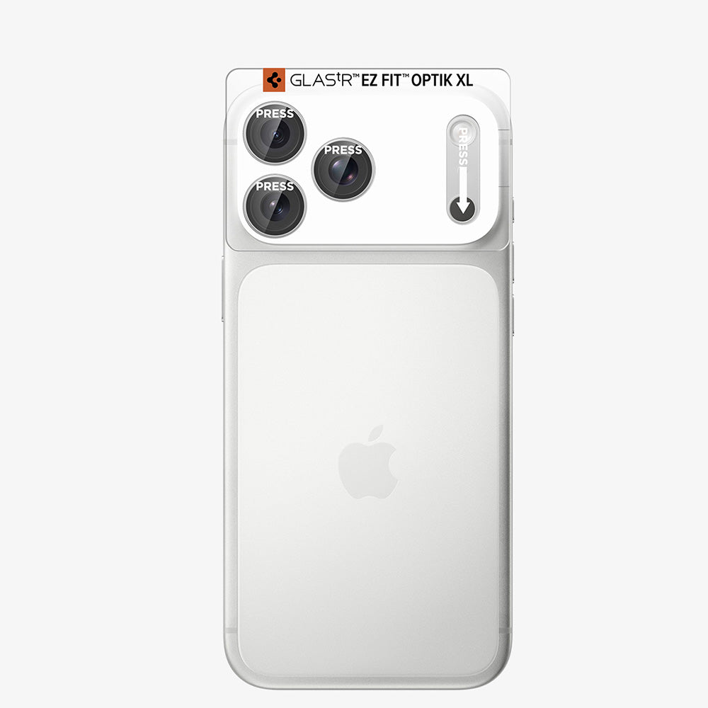 Beschermfolie Achtercamera Spigen GlastR EZ FIT Optik Pro XL voor Apple iPhone 18 Pro, Gehard Glas, Zilver AGL12038