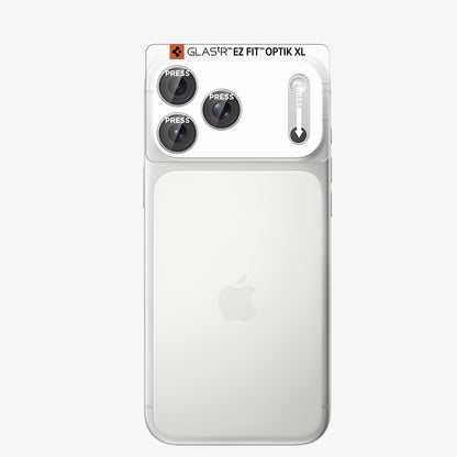 Beschermfolie Achtercamera Spigen GlastR EZ FIT Optik Pro XL voor Apple iPhone 18 Pro, Gehard Glas, Zilver AGL12038