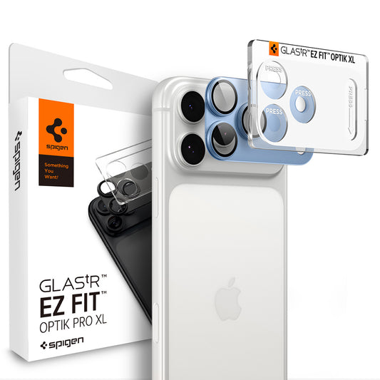 Beschermfolie Achtercamera Spigen GlastR EZ FIT Optik Pro XL voor Apple iPhone 18 Pro, Gehard Glas, Blauw AGL12037