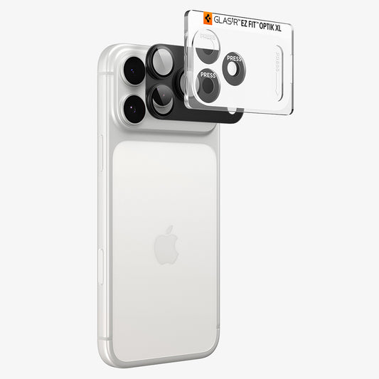 Beschermfolie Achtercamera Spigen GlastR EZ FIT Optik Pro XL voor Apple iPhone 18 Pro, Gehard Glas, Donkergrijs AGL12035
