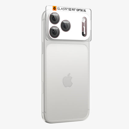 Achtercamera beschermfolie Spigen GlastR EZ FIT Optik Pro XL voor Apple iPhone 18 Pro, gehard glas, bordeauxrood AGL12036
