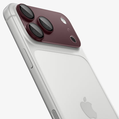Achtercamera beschermfolie Spigen GlastR EZ FIT Optik Pro XL voor Apple iPhone 18 Pro, gehard glas, bordeauxrood AGL12036