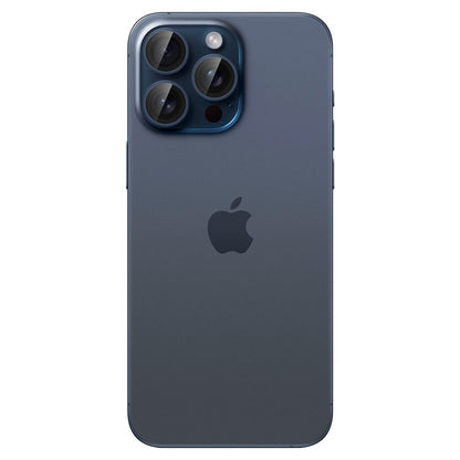 Beschermfolie Achtercamera Spigen GlastR EZ FIT Optik Pro voor Apple iPhone 16 Pro Max / 16 Pro, Gehard Glas, Set van 2 stuks, Blauw