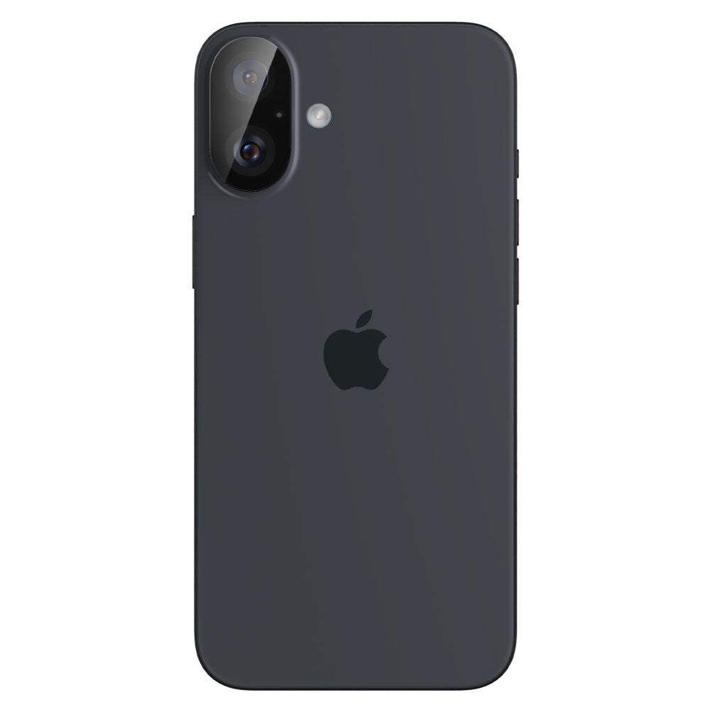 Beschermfolie Achtercamera Spigen GlastR Optik voor Apple iPhone 16 Plus / 16, Gehard Glas, Set van 2 stuks, Zwart AGL07922