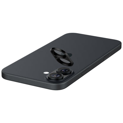 Beschermfolie Achtercamera Spigen GlastR Optik voor Apple iPhone 16 Plus / 16, Gehard Glas, Set van 2 stuks, Zwart AGL07922
