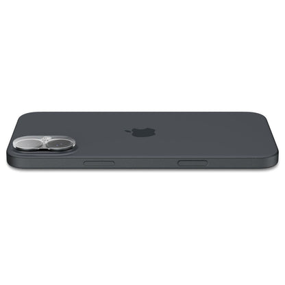 Spigen GlastR Optik Achtercamera Beschermfolie voor Apple iPhone 16 Plus / 16, Gehard Glas, Set van 2 Stuks, Transparant AGL07923