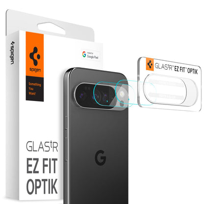 Beschermfolie Achtercamera Spigen GlastR Optik voor Google Pixel 10 Pro, Gehard Glas, Set van 2 stuks, Transparant AGL09662