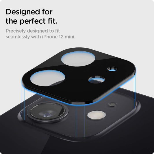 Techsuit Achtercamera Beschermfolie voor Apple iPhone 12, Gehard Glas, Zwart