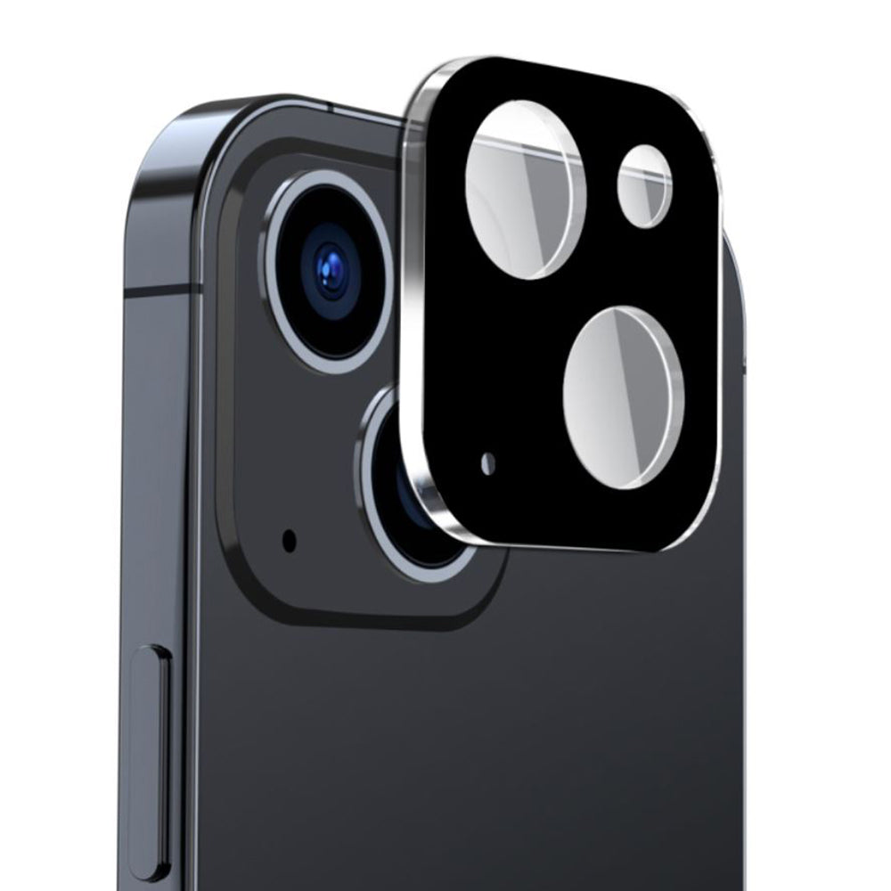 Techsuit Achtercamera Beschermfolie voor Apple iPhone 15 Plus / 15, Gehard Glas, Zwart