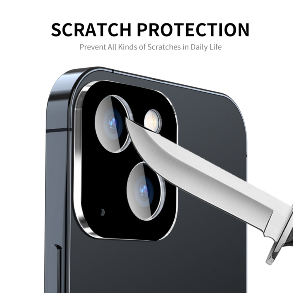 Techsuit Achtercamera Beschermfolie voor Apple iPhone 15 Plus / 15, Gehard Glas, Zwart