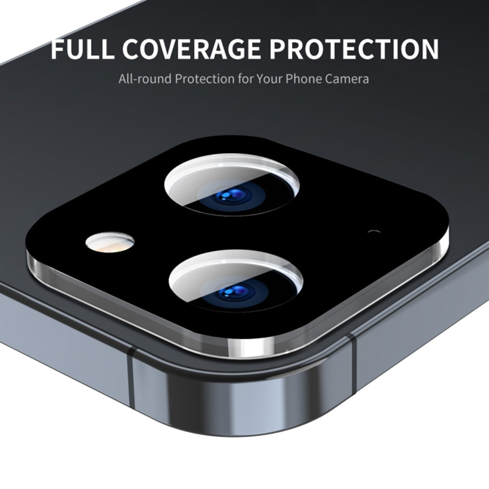 Techsuit Achtercamera Beschermfolie voor Apple iPhone 15 Plus / 15, Gehard Glas, Zwart