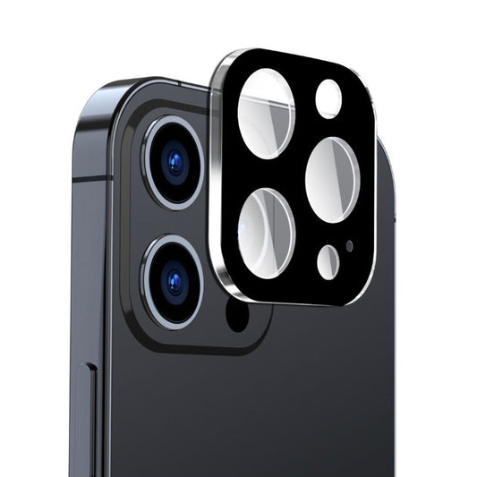 Techsuit Achtercamera Beschermfolie voor Apple iPhone 15 Pro Max / 15 Pro, Gehard Glas, Zwart