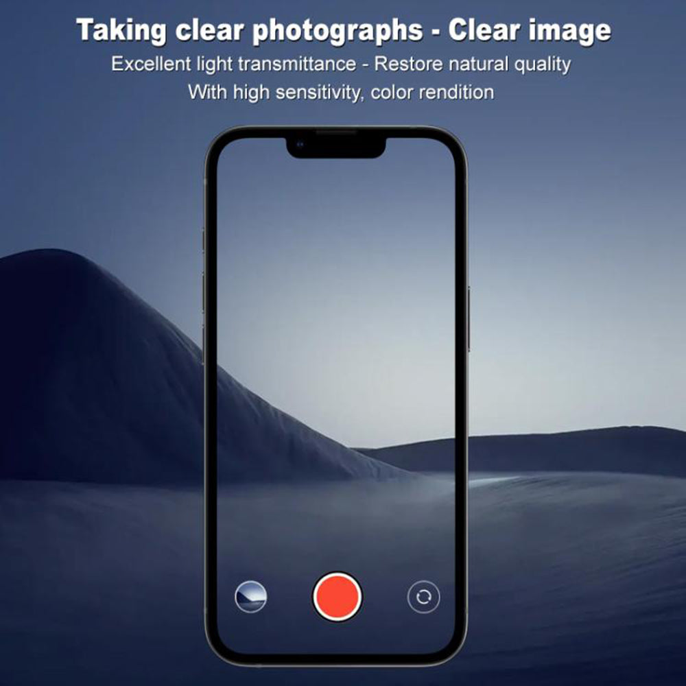 Techsuit Achtercamera Beschermfolie voor Apple iPhone 17e / 16e, Gehard Glas, Zwart