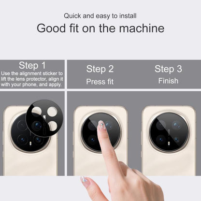 Beschermfolie Achtercamera Techsuit voor Honor Magic8 Pro, Gehard Glas, Zwart
