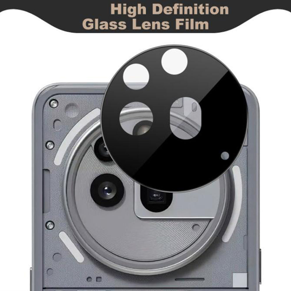 Techsuit Achtercamera Beschermfolie voor Nothing Phone (3a) Pro, Gehard Glas, Zwart