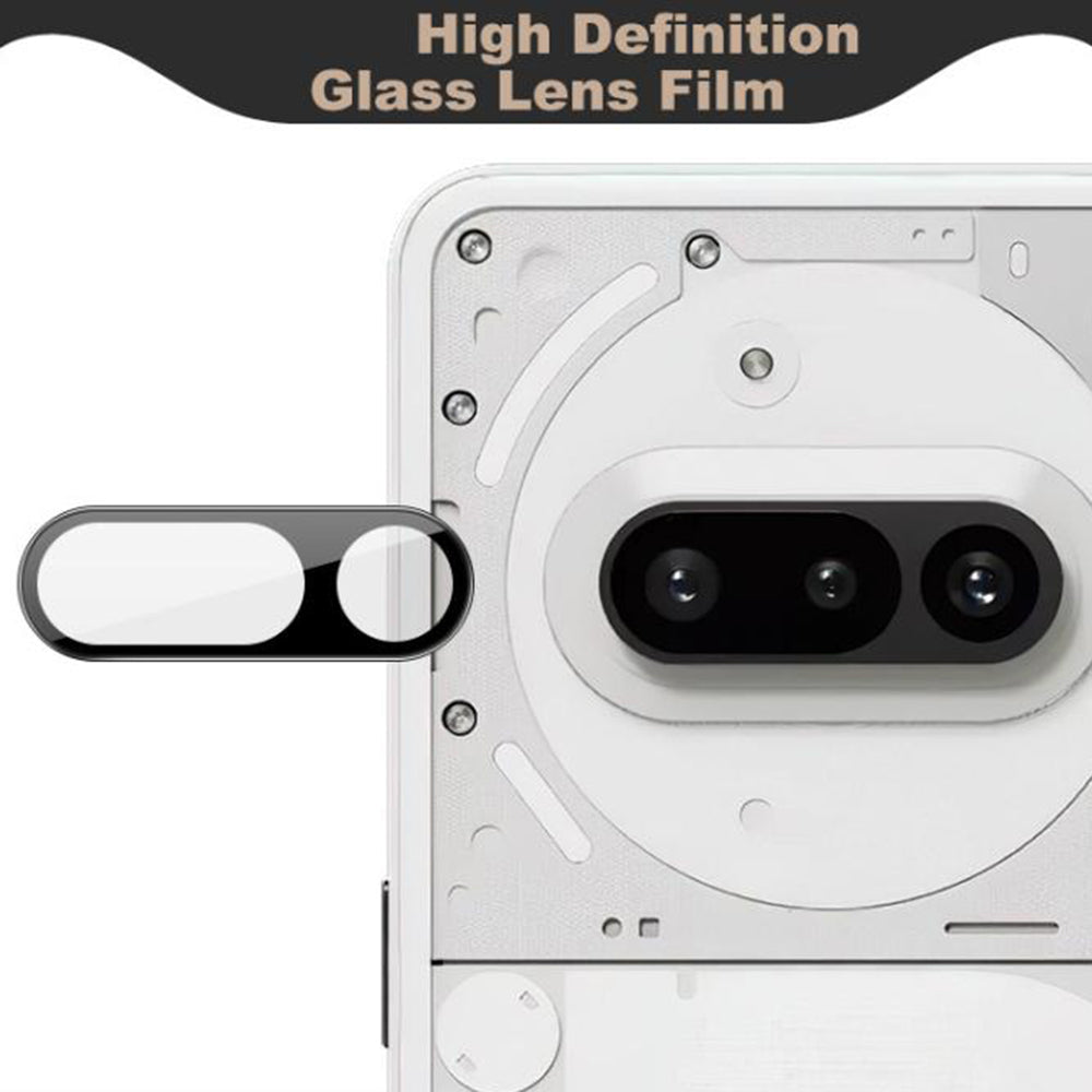 Techsuit Achtercamera Beschermfolie voor Nothing Phone (3a), Gehard Glas, Zwart