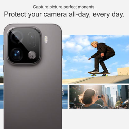 Beschermfolie Techsuit voor de achtercamera van Oppo Find X9 Pro, Gehard Glas, Zwart