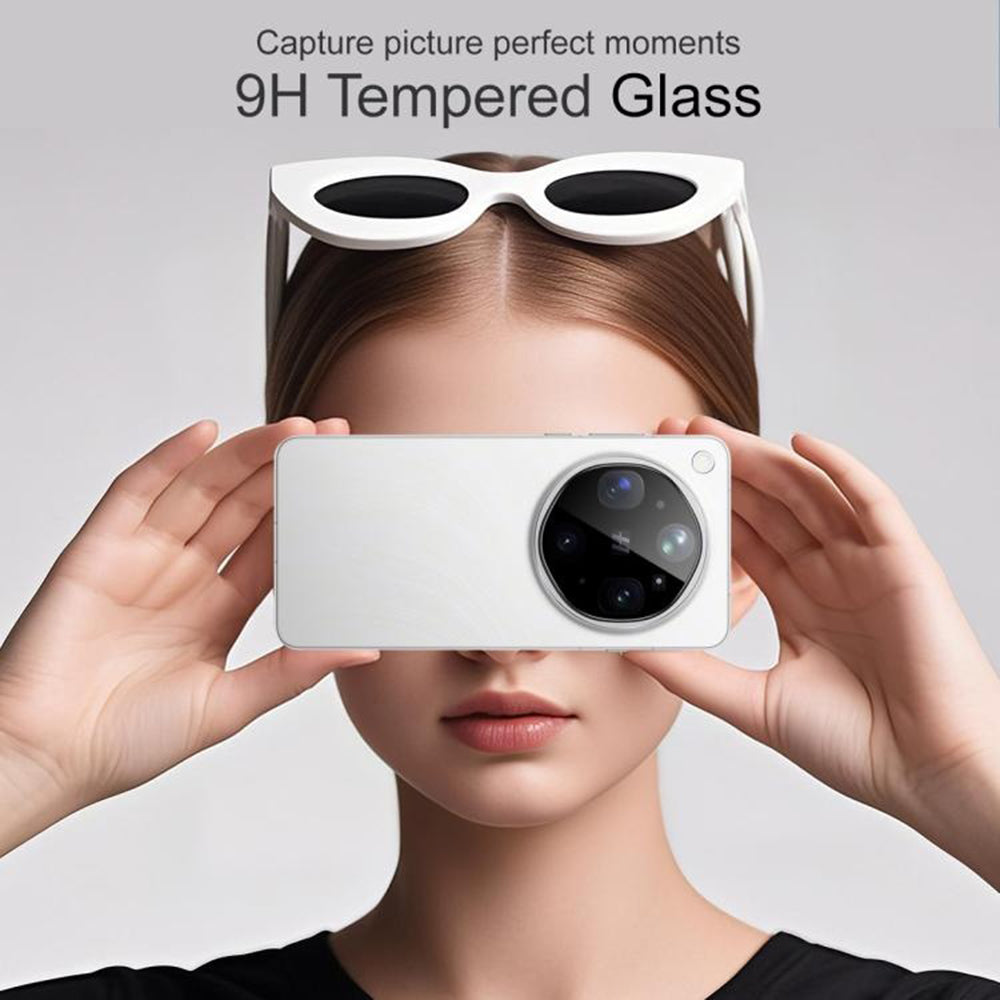 Techsuit Achtercamera Beschermfolie voor Oppo Find X9 Ultra, Gehard Glas, Zwart