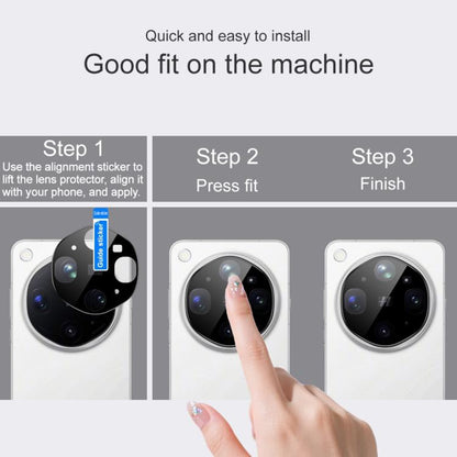 Techsuit Achtercamera Beschermfolie voor Oppo Find X9 Ultra, Gehard Glas, Zwart