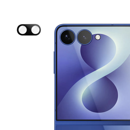 Techsuit achtercamera beschermfolie voor Samsung Galaxy Z Flip8 F776, gehard glas, zwart