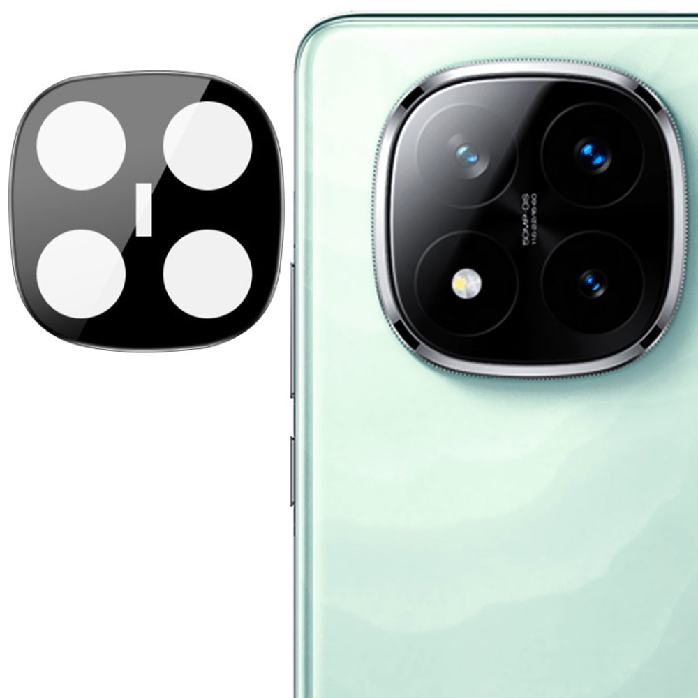 Techsuit Achtercamera Beschermfolie voor Xiaomi Redmi Note 14 Pro+ 5G, Gehard Glas, Zwart