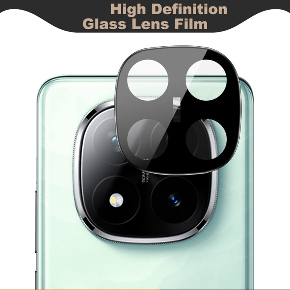 Techsuit Achtercamera Beschermfolie voor Xiaomi Redmi Note 14 Pro+ 5G, Gehard Glas, Zwart