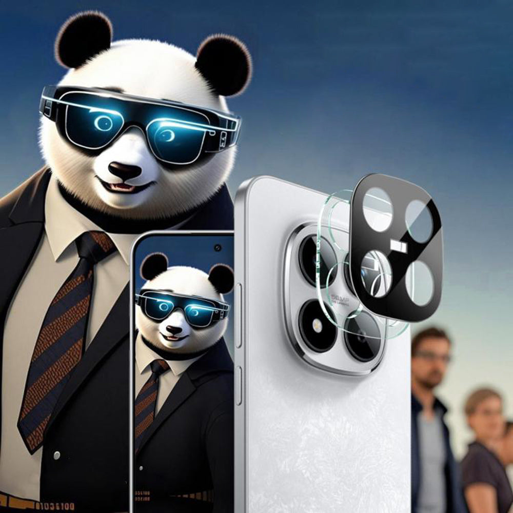 Beschermfolie Techsuit Achtercamera voor Xiaomi Redmi Note 15 Pro 5G, Gehard Glas, Zwart