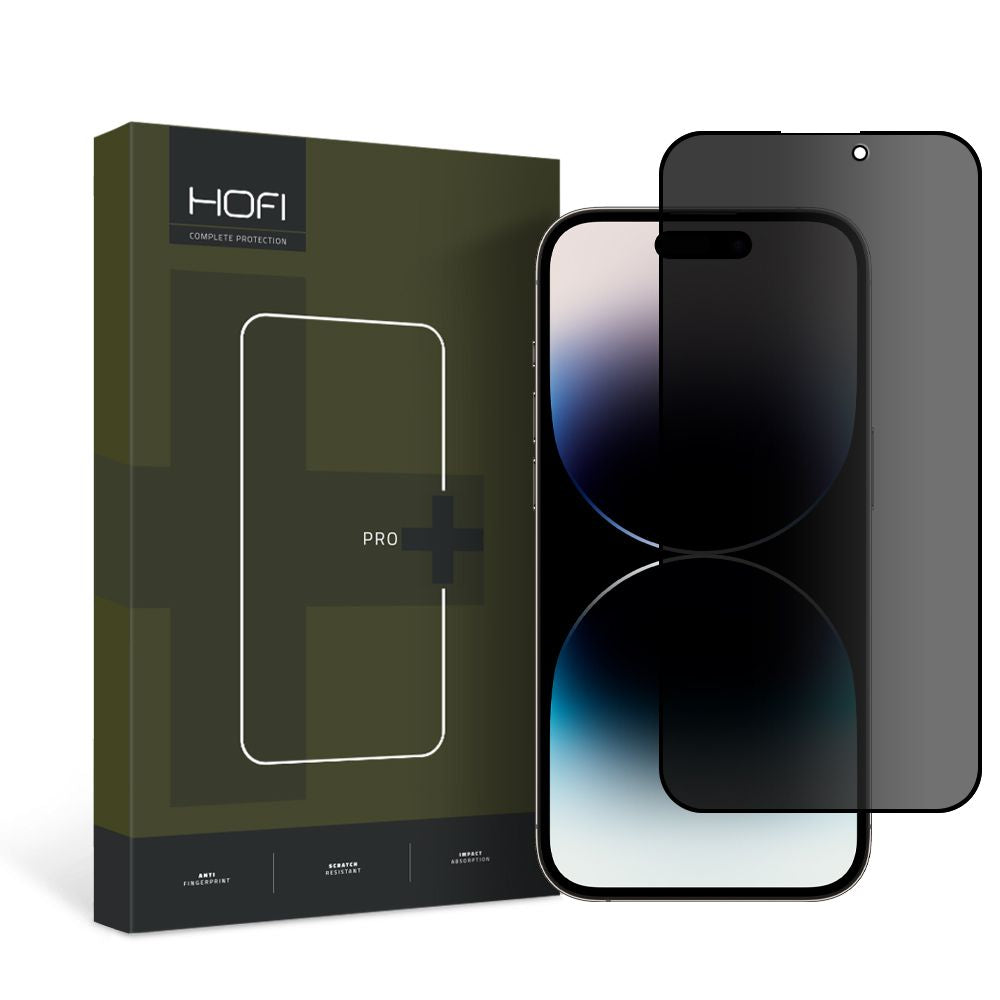 Privacy Screen Protector HOFI PRO+ voor Apple iPhone 14 Pro Max, beschermend glas, volledig gelijmd