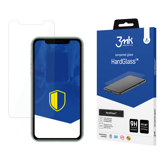 3MK HardGlass Screen Protector voor Apple iPhone 11/XR, Volledig gelijmd, 2.5D