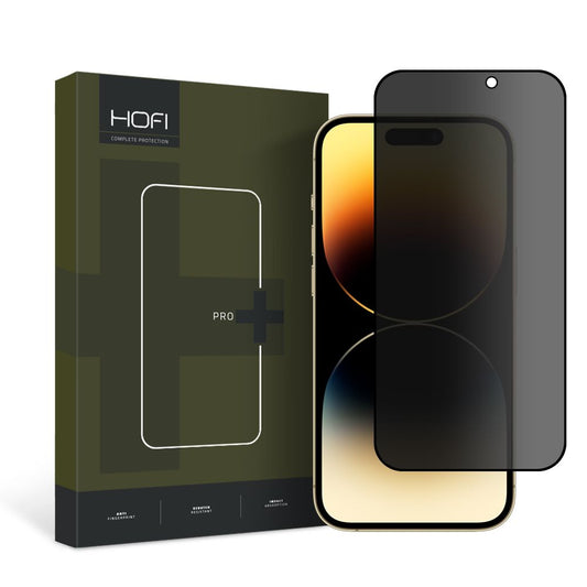 Privacy Screen Protector HOFI PRO+ voor Apple iPhone 15 Pro Max, beschermend glas, volledig gelijmd 