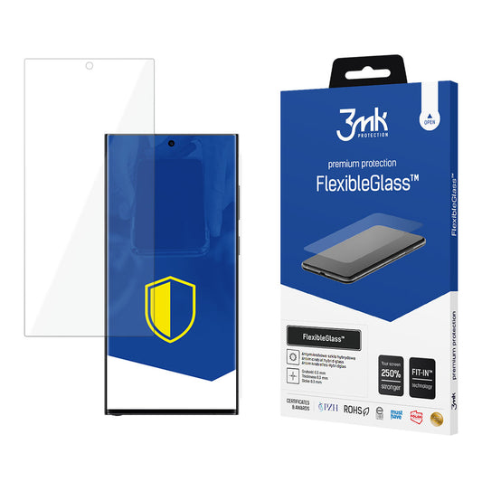 Screen Protector 3MK FlexibleGlass voor Samsung Galaxy S24 Ultra S928, Flexibel Glas, Volledig Gelijmd 