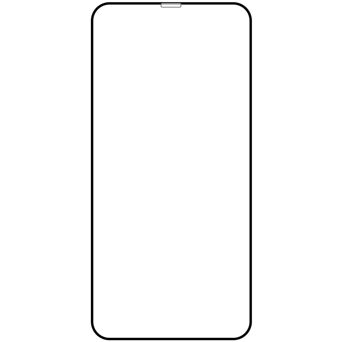 OEM Schermbeschermer voor Apple iPhone 11 Pro Max / XS Max, Afgeschermd glas, volledige lijm, 21D, zwart