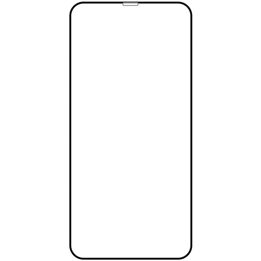 OEM Schermbeschermer voor Apple iPhone 11 Pro Max / XS Max, Afgeschermd glas, volledige lijm, 21D, zwart