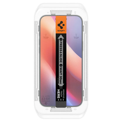 Spigen EZ FIT Screen Protector voor Apple iPhone 16 Pro Max, Glasbeschermd, Volledig gelijmd, Set van 2 stuks AGL07907 AGL07907