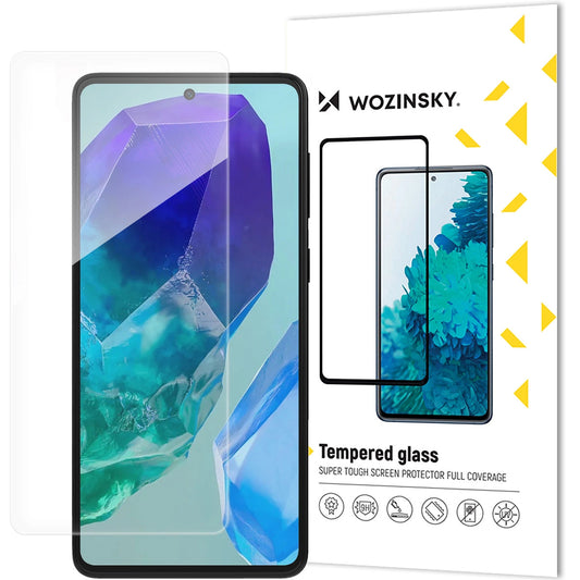 WZK Screen Protector voor Samsung Galaxy M55, Volledig gelijmd, Glas Beschermd 