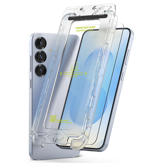 Schermbeveiligingsfolie Ringke Easy Slide voor Samsung Galaxy S25+ S936, Gehard Glas, Volledige Lijm, Set van 2 stuks