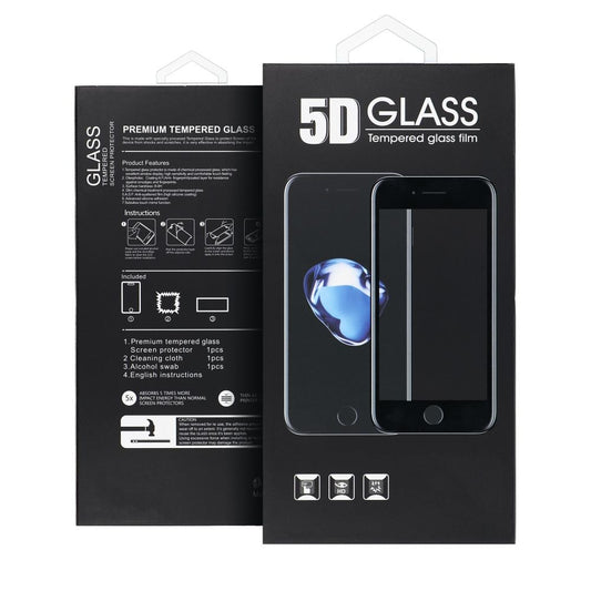 OEM schermbeschermfolie voor Samsung Galaxy S25+ S936, gehard glas, full glue, 5D, zwart