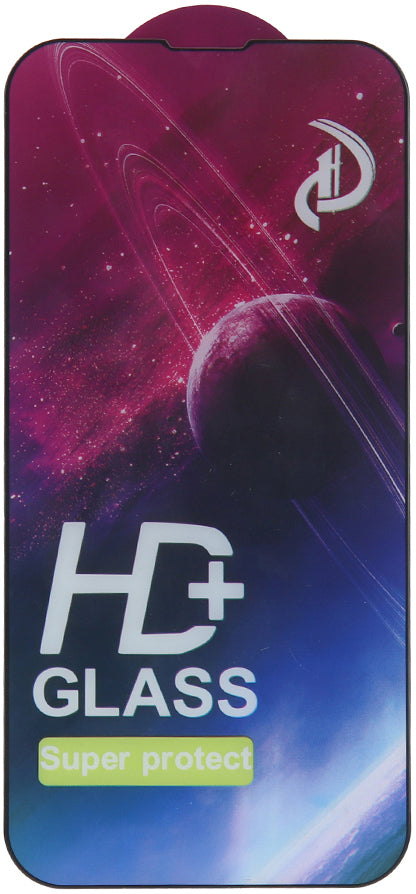OEM schermbeschermfolie voor Apple iPhone 14 Pro, gehard glas, full glue, set van 10 stuks, 9D, zwart