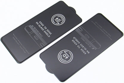 OEM schermbeschermfolie voor Apple iPhone 17e / 16e / 14 / 13 Pro, gehard glas, volledige lijm, set van 10 stuks, 6D, zwart
