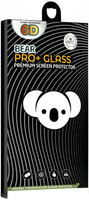 Bear PRO+ schermbeschermer voor Realme C75 5G / 14x, gehard glas, full glue, zwart