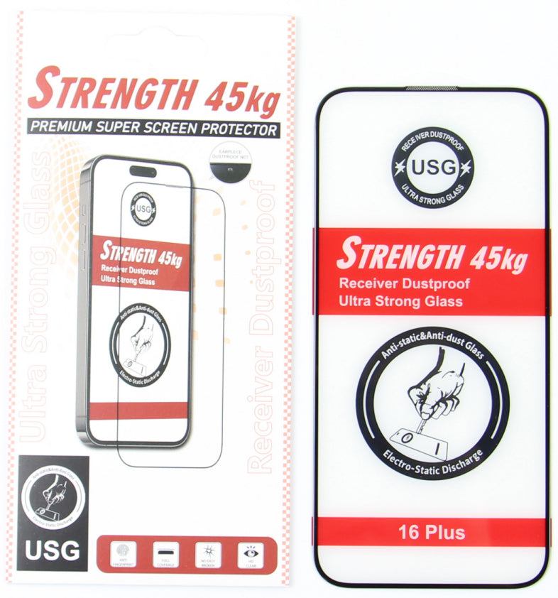 OEM Ultra Strong 45KG Screen Protector for Samsung Galaxy A55 5G A556, Tempered Glass, Full Glue, 2.5D, Black