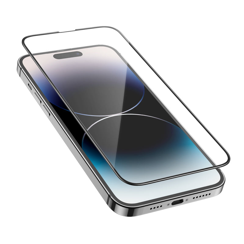 Beschermfolie HOCO G16 voor Apple iPhone 14 Pro, Gehard Glas, Volledige Lijm, 5D, Zwart