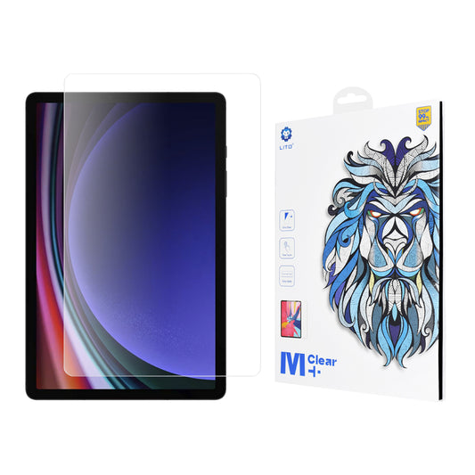 Lito Classic schermbeschermfolie voor Samsung Galaxy Tab S9 FE / Tab S9, gehard glas, volledige lijm, 2.5D