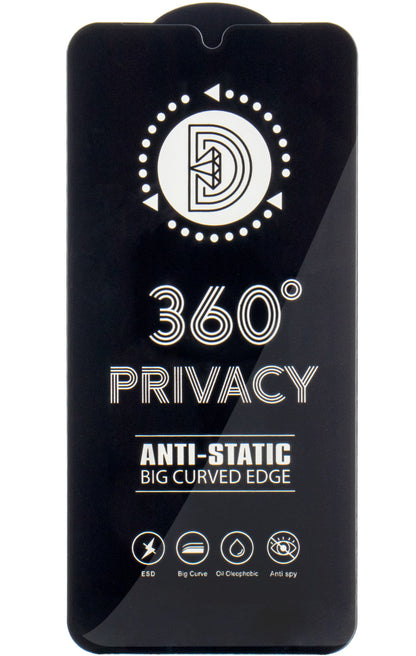 Privacy schermbeschermfolie OEM 360 voor Apple iPhone 17 / 16 Pro, gehard glas, volledige lijm