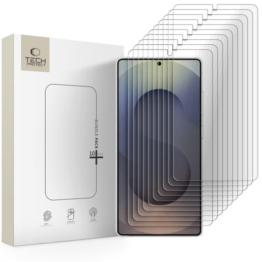 Tech-Protect schermbeschermfolie voor Samsung Galaxy S26 Ultra S948, Gehard Glas, Volledige Lijm, Set van 10 stuks